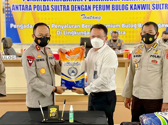 Perum BULOG Divre Sultra Sepakat Pasok Beras Premium untuk Pegawai Polda Sulawesi Tenggara