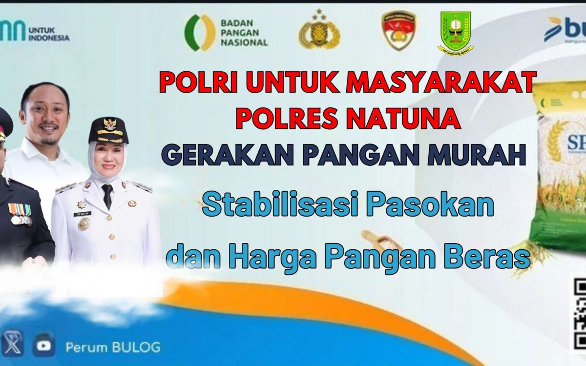 Polres Natuna dan Bulog Gelar Gerakan Pangan Murah