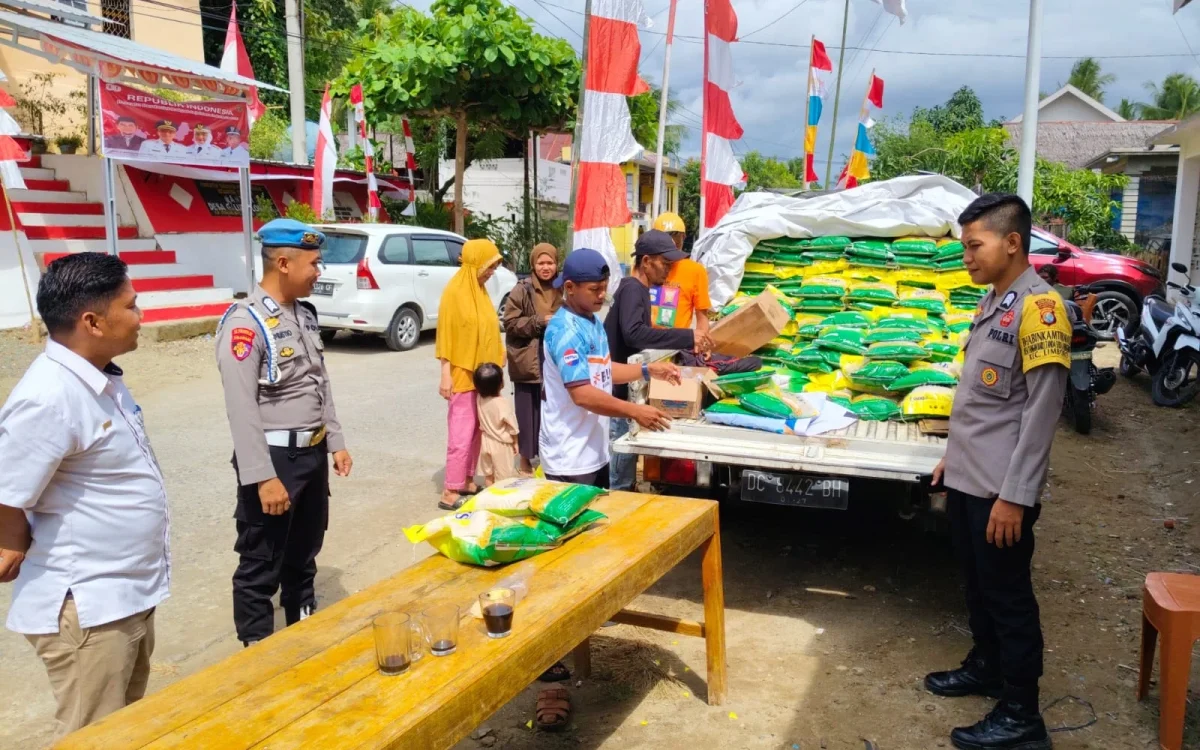 Tekan Lonjakan Harga Beras, Bulog Gelar GPM, Polres Polman Lakukan Pemantauan