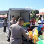 Kapolres Sikka Tinjau Gerakan Pangan Murah Bersama Perum Bulog Maumere di Mapolres Sikka