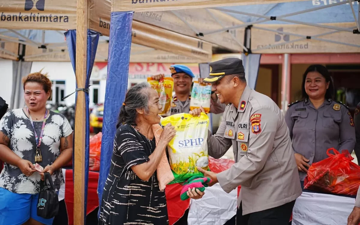 Polres Mahulu Gelar Gerakan Pangan Murah, Jual Beras Bulog untuk Ringankan Beban Warga  Sebar 328 Ribu Ton Bantuan Pangan
